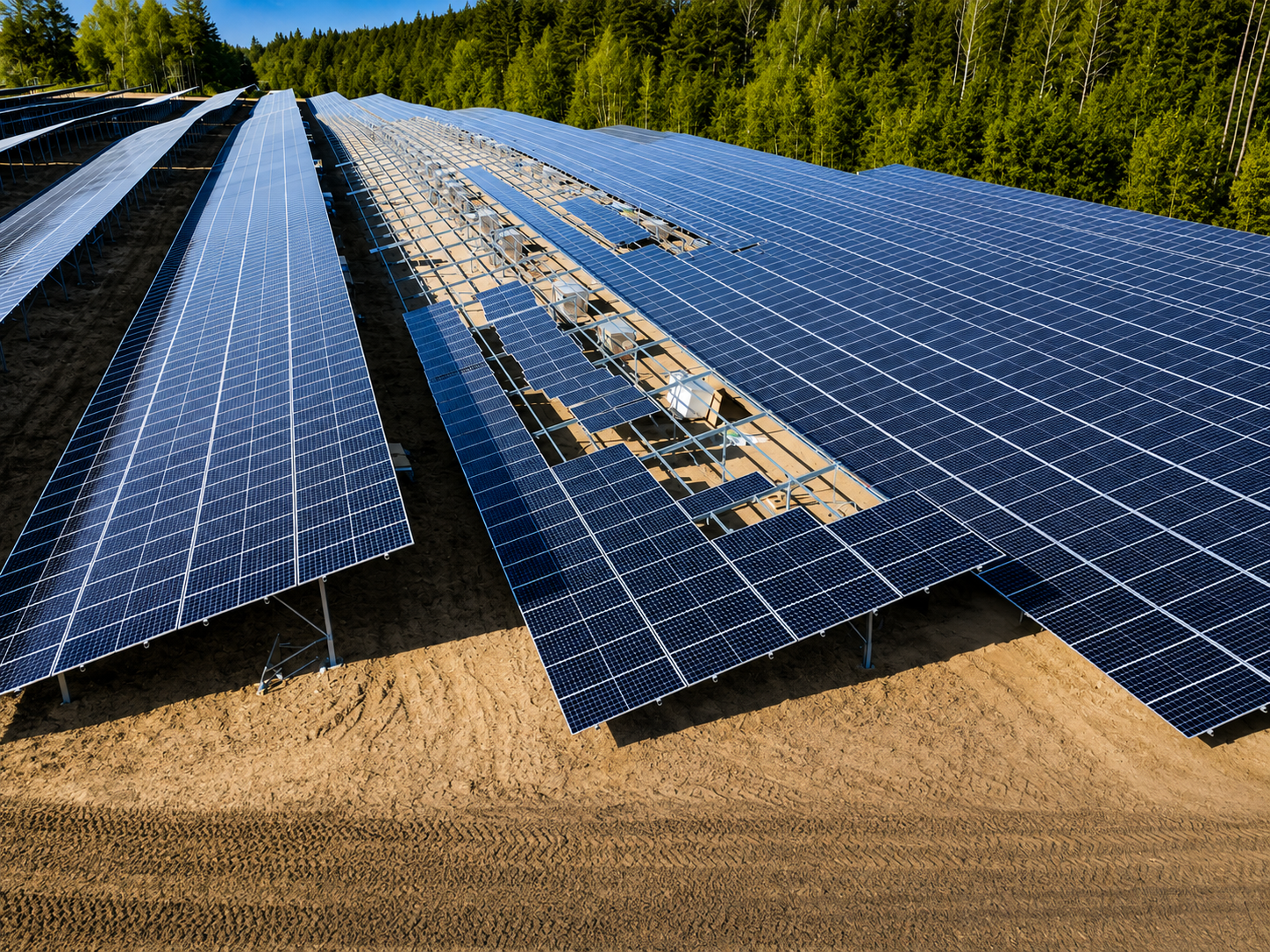 Parc photovoltaïque et infrastructure solaire